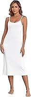 Qzzater Women's Long Slip Dress: Adjustable Spaghetti Straps, Ultra-Soft Rayon Spandex Full Slip Under Dresses or Nightgown