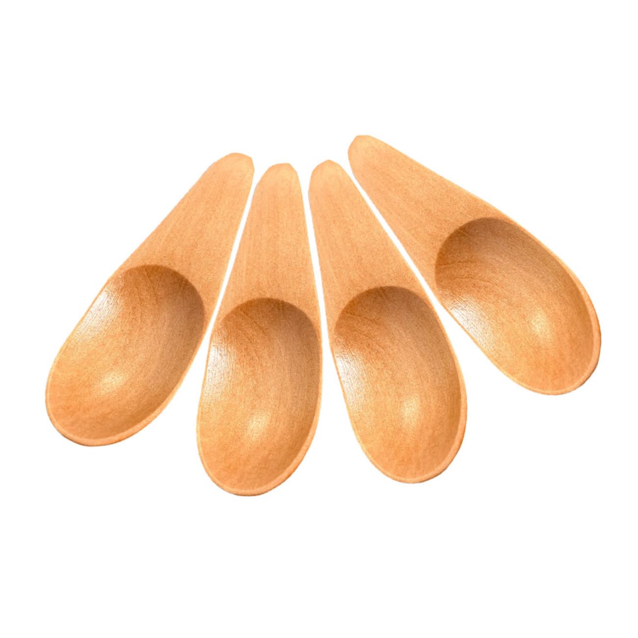 GLEAVI 4pcs Small Scoops Multi-function Tea Spoons for Sugar Spice and Seasonings Compact Design for Kitchen and Tea Ceremony Use Smooth