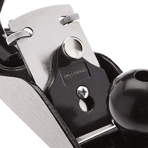 Miniatura 2 de Amazon Basics No.4 Plano de mano universal ajustable con hoja de 2 pulgadas para carpintería de precisión, gris/negro