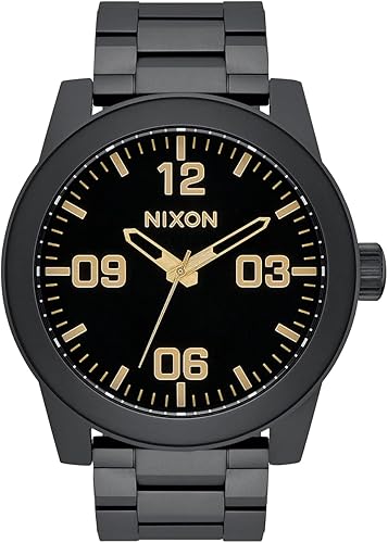 Nixon Corporal SS A346. Reloj XL para hombre resistente al agua de 100 m (cara de reloj de 48 mm. Correa de acero inoxidable de 24 mm)