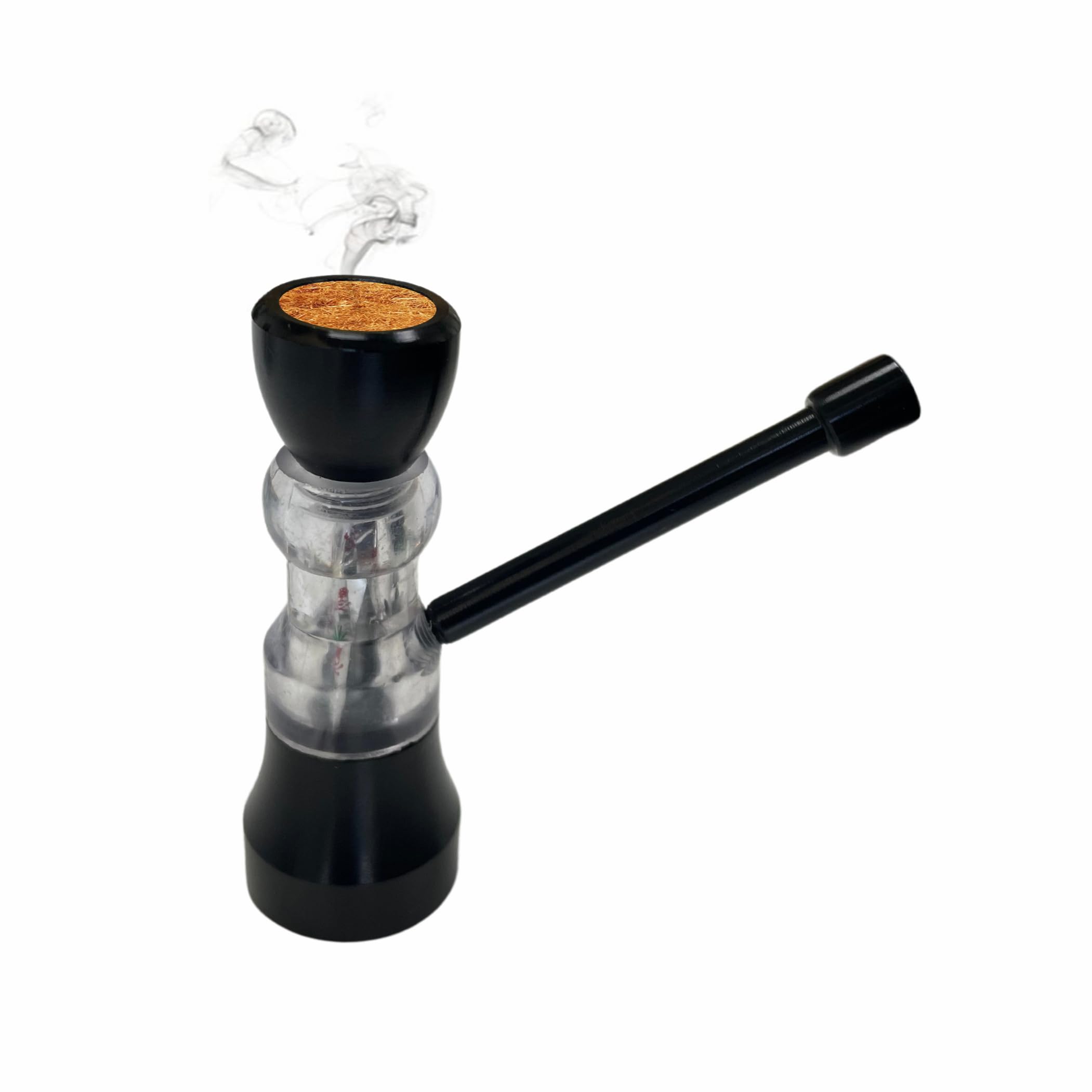 AINIFU Portable Mini Round Aluminum Hookah Pipe Set for Travel, Black
