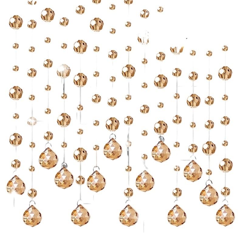 Rideau De Perles De Cristal Rideau de Perles de Cristal, Rideau de séparation de Salon, Rideau décoratif de Chambre à Coucher, Accessoires de décoration de Chambre(3,10 Pieces 1.5m)