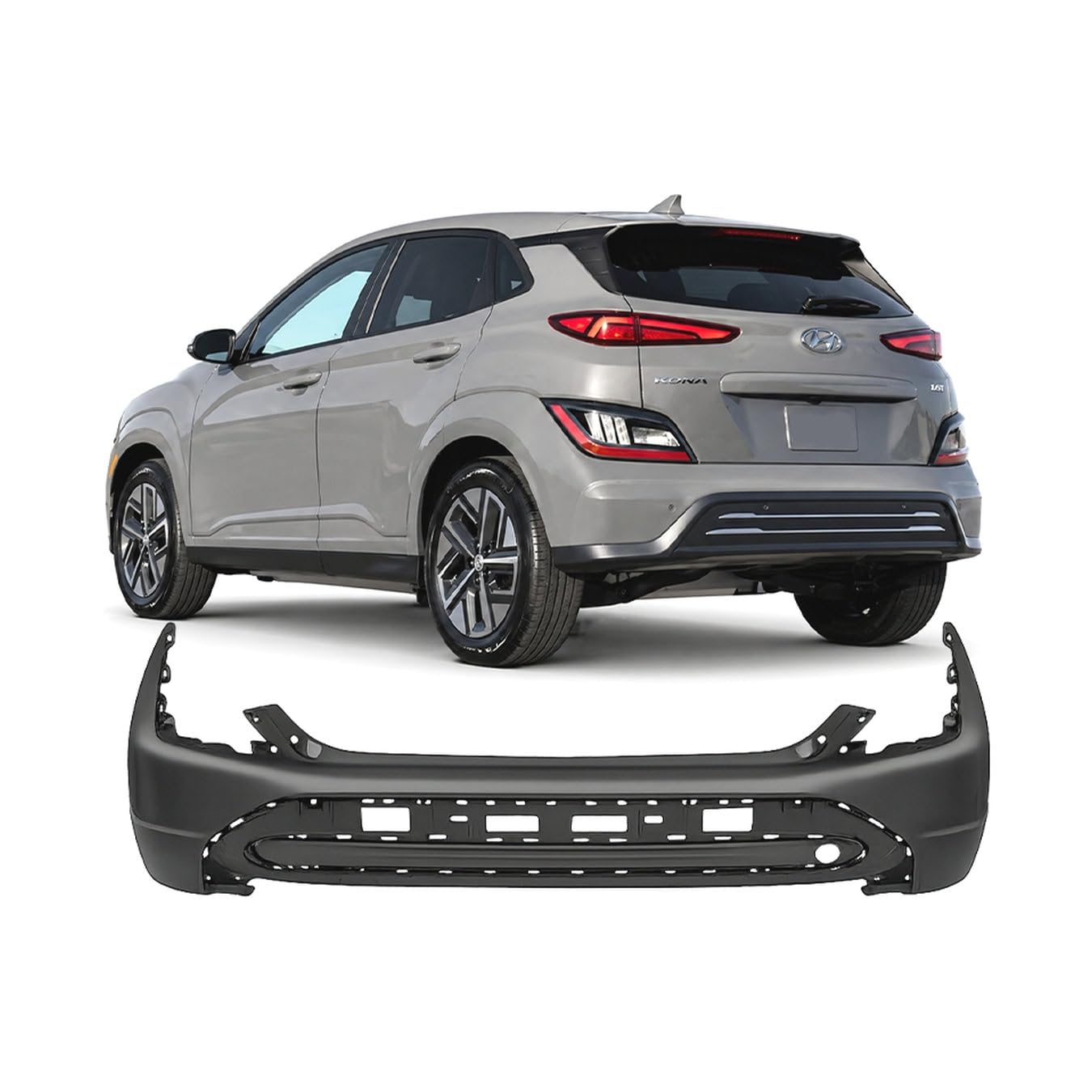 FitParts Compatible with Hyundai Kona 2022–2023 Rear Bumper Cover