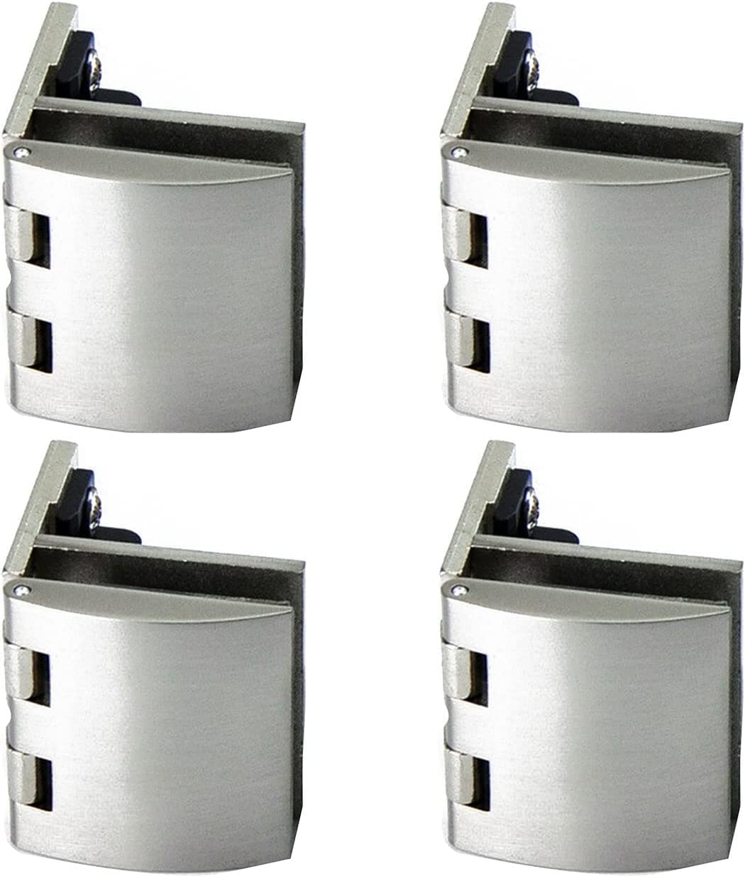 Nvsfzgiyg Ch Bathroom Clamp Clip,Glass Door Hinge,4 Pcs Display Cabinet, For Furniture, Hardware, Wine(Ch)