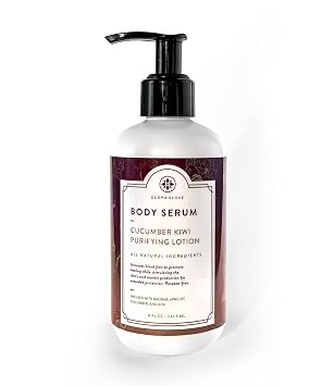 DERMAGLOVE Body Serum - Cucumber Kiwi | Purifying Lotion | Dry Skin Moisturizer for Radiance & Youthful Glow | Rich in Antioxidants | Infused with Baobab, Apricot, Cucumber, and Kiwi | 8 Fl Oz