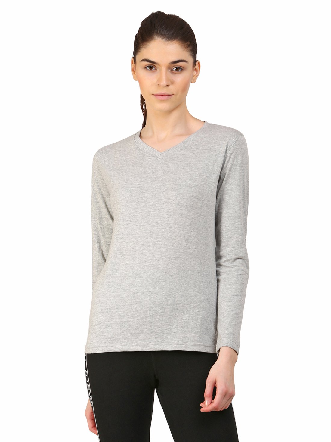 ap'pulse Women's Long Sleeve V Neck Tshirt-picture-34