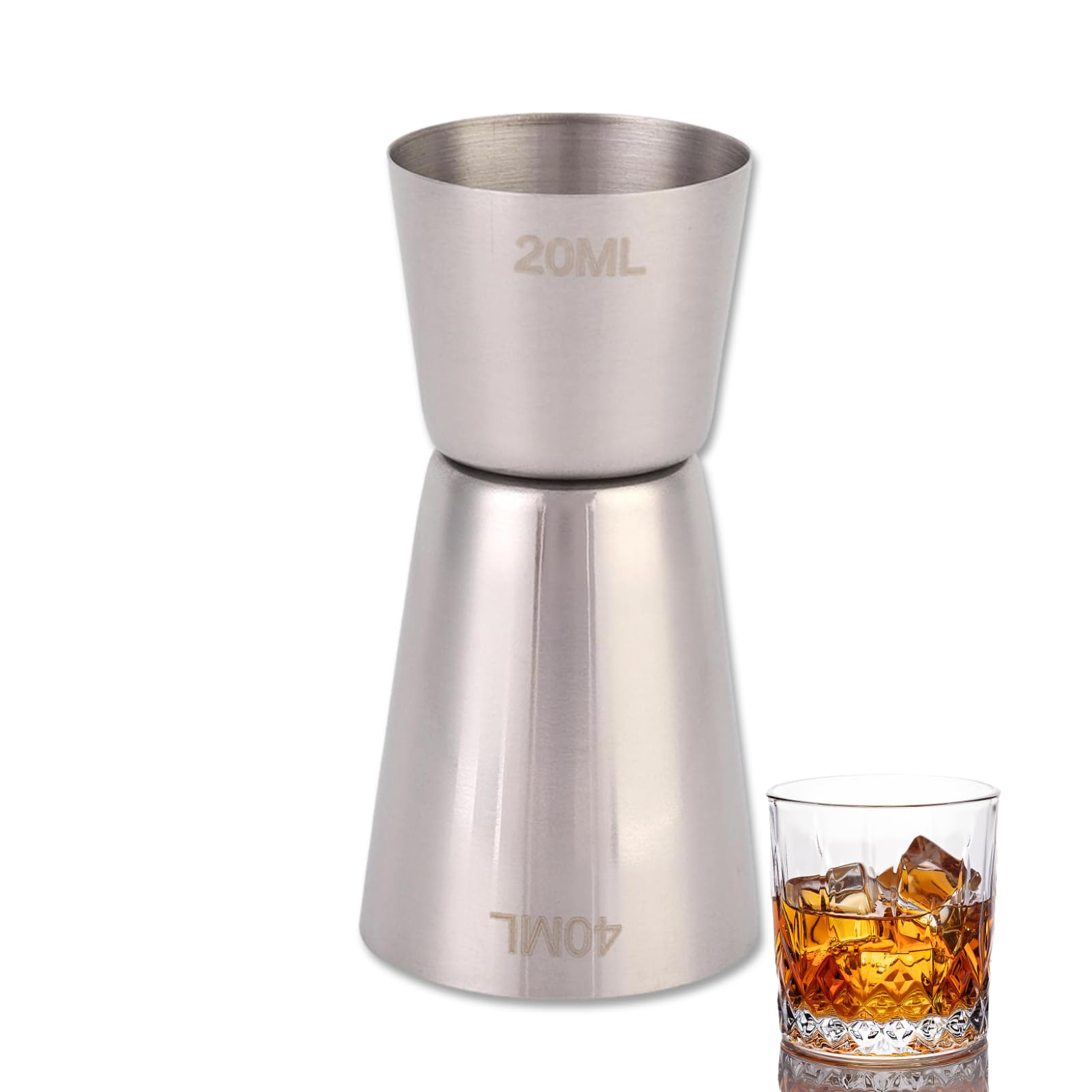 Delgeo Misurino Jigger-Spirit da Cocktail in Acciaio Inossidabile