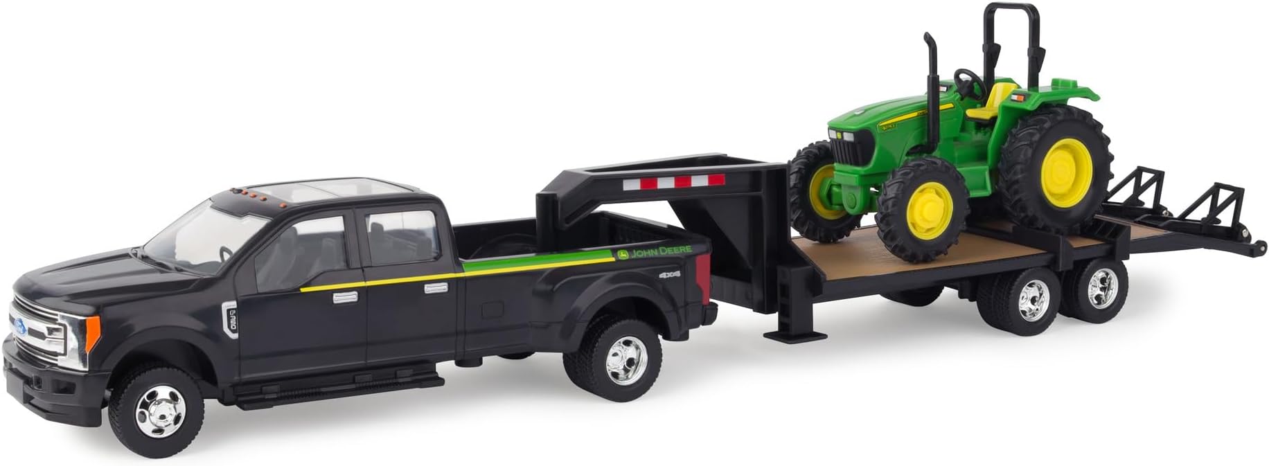 ERTL Ford F350 Pickup and Tractor Toy Set - 1:32 Scale - Includes John Deere Tractor Toy, Ford F350 Pickup Truck Toy and Gooseneck Trailer - 17.25 x 3.2 x 4.5 inches - Ages 3 Years and Up