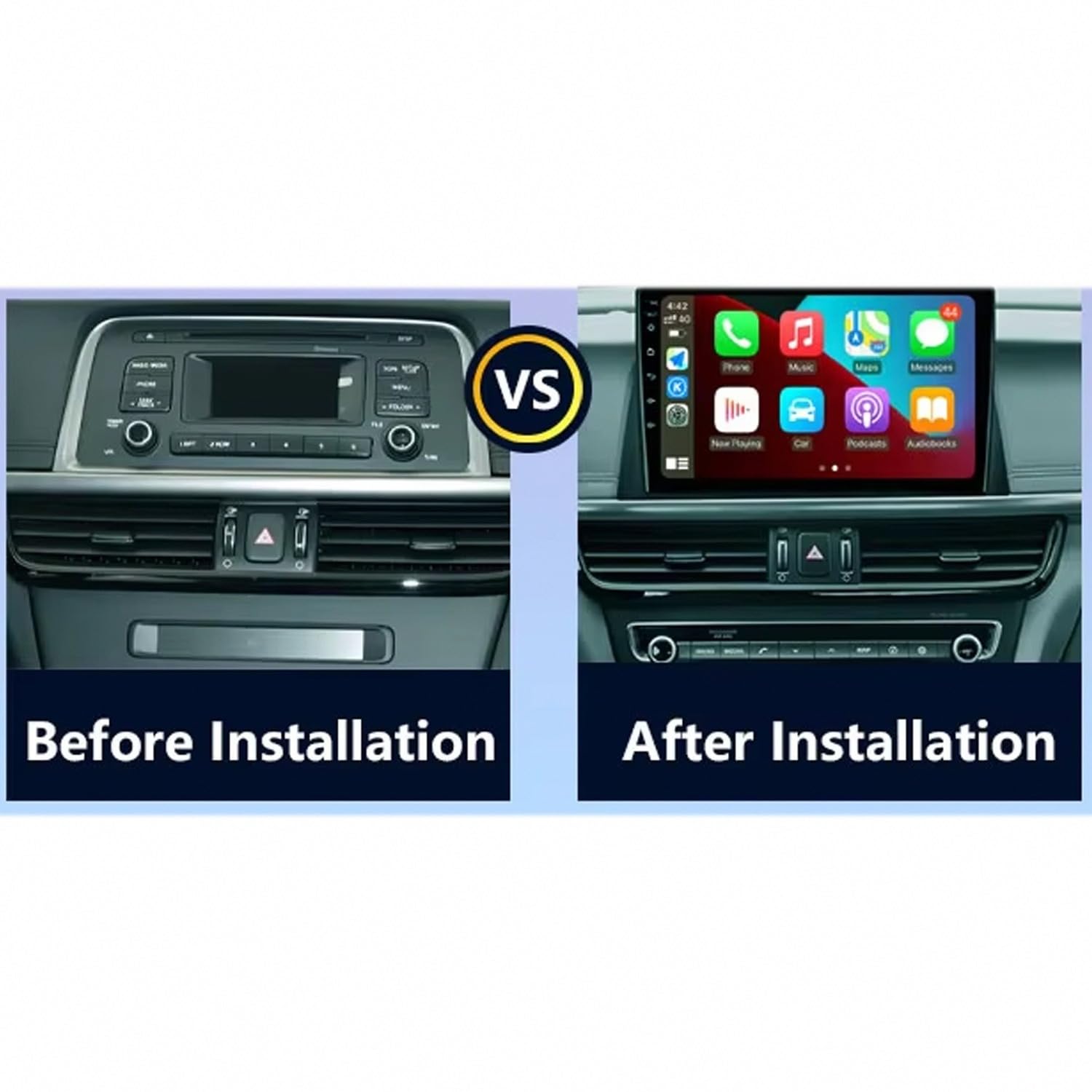 Touchscreen Auto Radio per Kia K5 Optima 2016-2018 Wireless Carplay Android Auto Stereo Bluetooth Ips con Pantalla Táctil con Gps Navigatore/Swc/Mirror, 4 Nucleo 1G+32G
