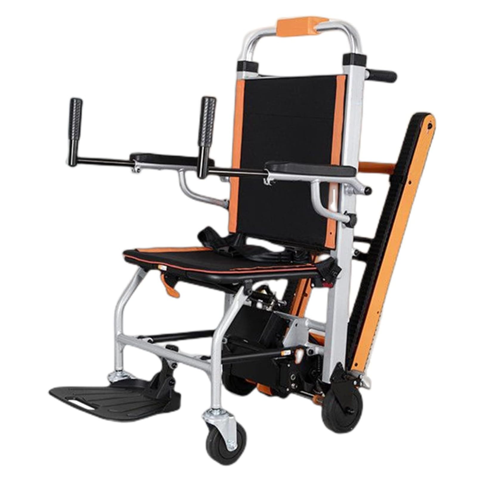 Silla Subeescaleras Eléctrica Para Pacientes Silla De Ruedas Eléctrica 2 En 1 + Silla De Escalera Con Orugas Silla Auxiliar De Escalera Para Ancianos Con Joystick De 360​​° Carga 165 Kg