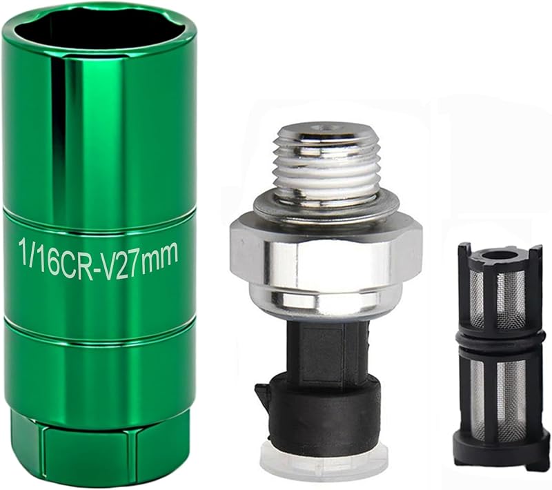 Sensor de pressão do óleo A ABIGAIL 12677836 com soquete e filtro para Chevrolet, GMC e Cadillac – Conjunto