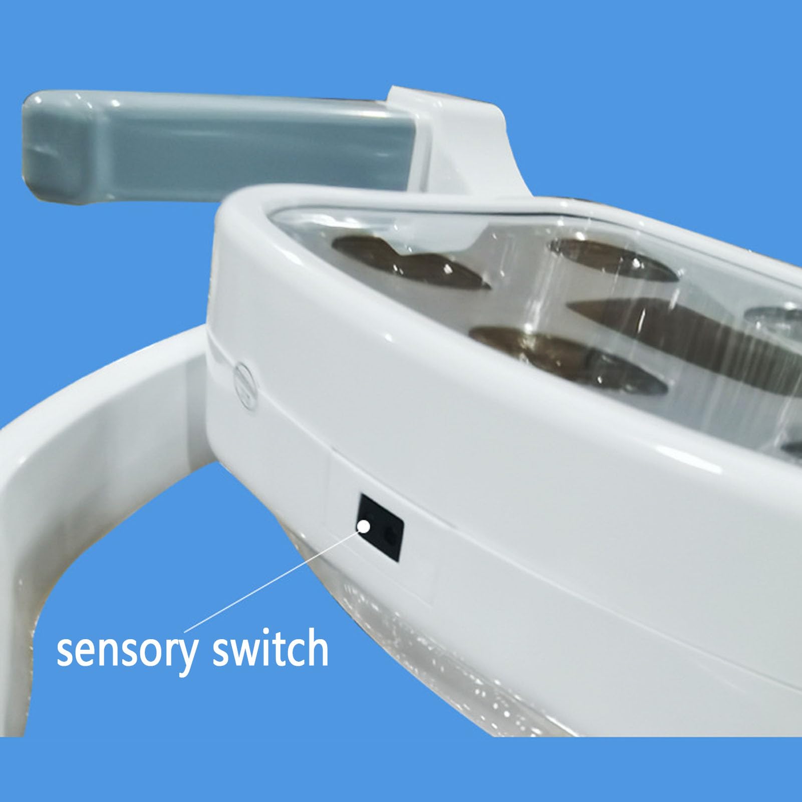 Dental Oral lampa indukcyjna do badań chirurgicznych, z 6 wysokowydajnymi diodami LED, bezcieniowe, zimne światło, zdejmowany uchwyt do akcesoriów do krzeseł dentystycznych, 22/26 mm