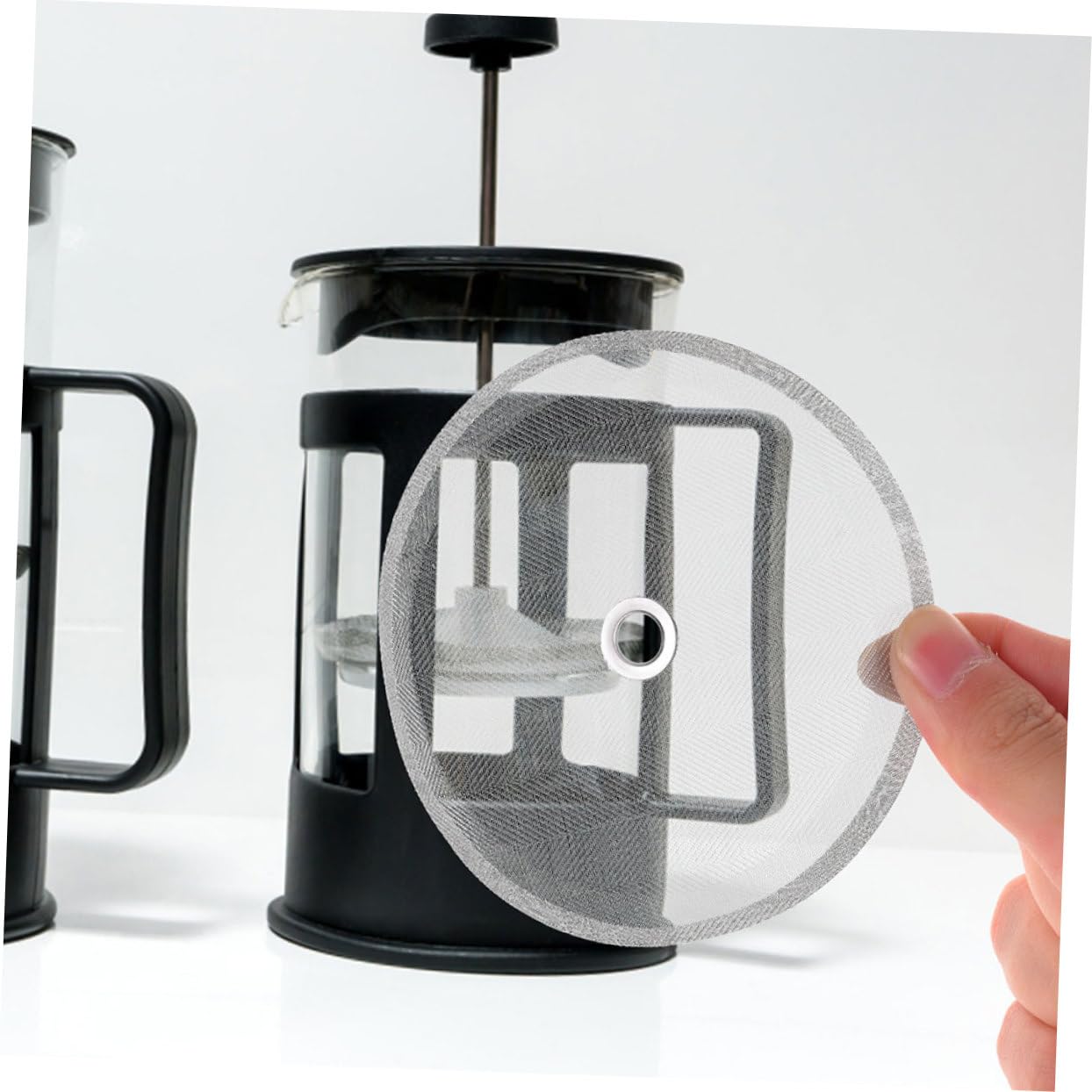 Amosfun 30 Stk Kaffeemaschinenfilter Wiederverwendbarer Kaffeefilter Espresso-kaffeemaschine Kaffeesieb Cafeteras Expresso Perkolatoren Kaffeefilter Mit Loch Rostfreier Stahl Silver