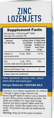 Miniatura 4 de Superior Source Zinc Lozenjets Zinc 5 mg Vitamina C 15 mg Tabletas sublinguales de Disolución Rápida Bajo la Lengua 60 Ct Apoya un Sistema