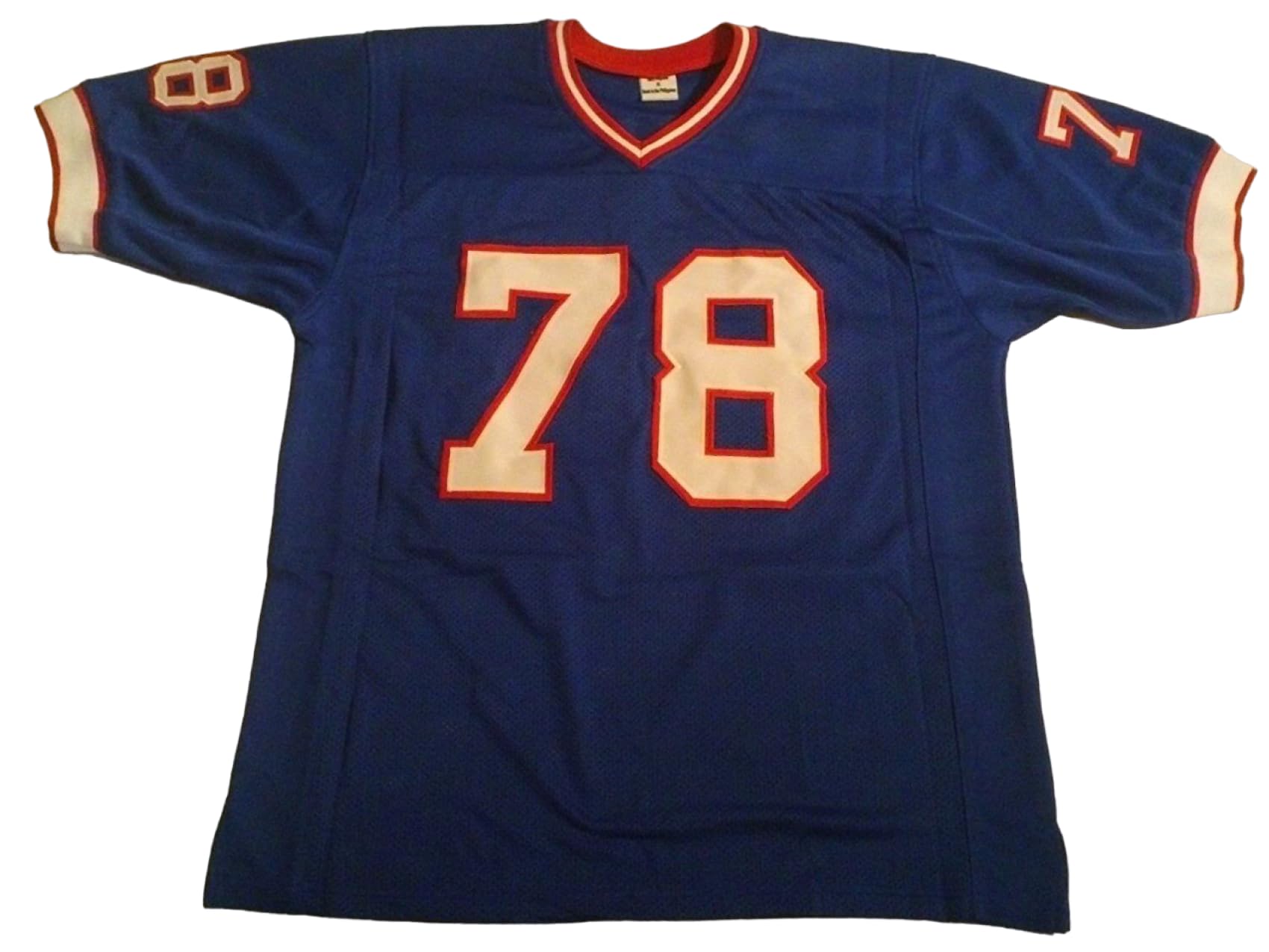 Bruce Smith Custom Jersey Stitched Blue Football New No Brand/Logos (US, Alpha, 3X-Large, Regular, Regular, Blue)
