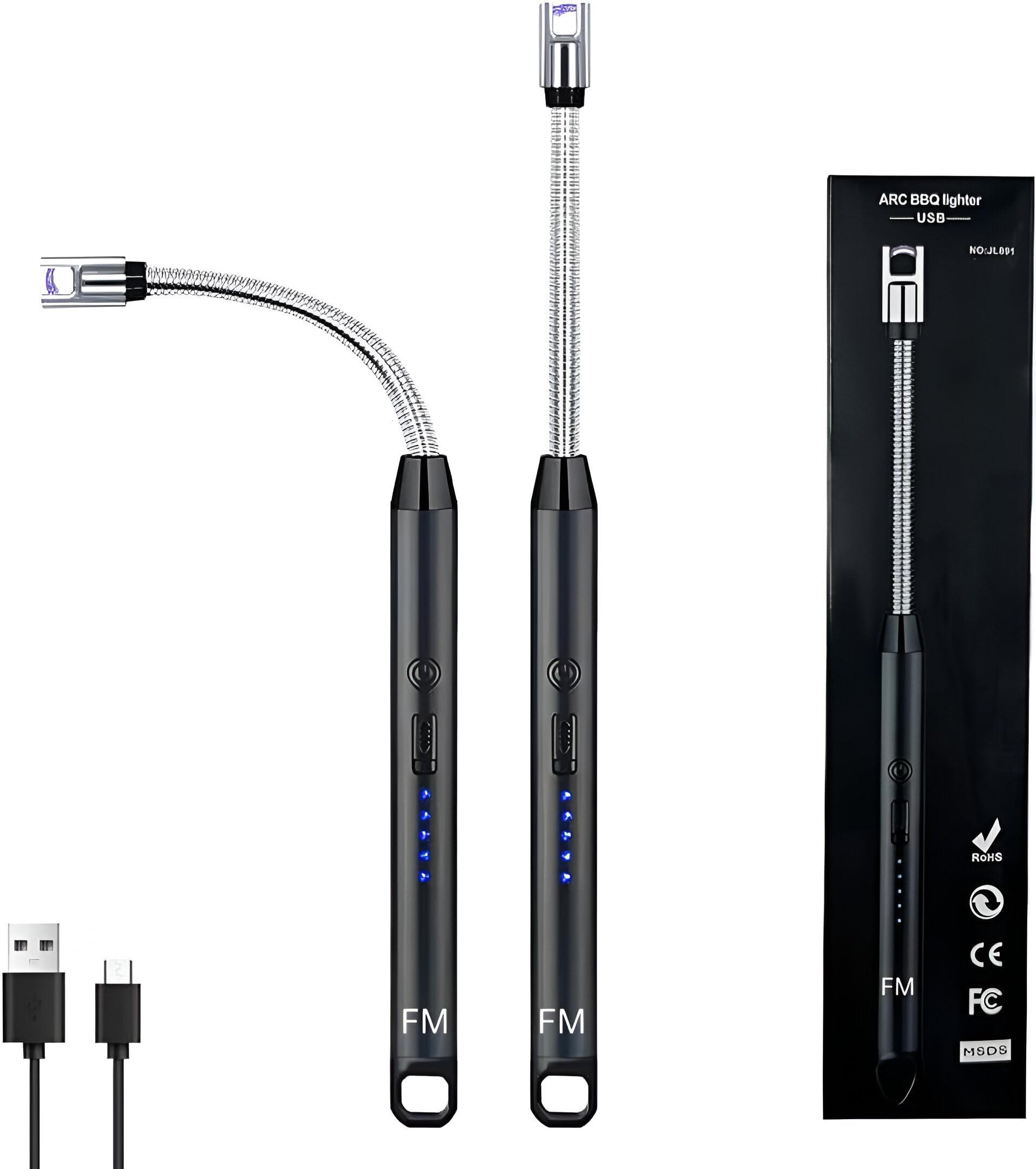 Forevermore Electric Gas Lighter for Kitchen and Candles Electric Lighter Rechargeable Plasma Gas Lighter for Kitchen Use Prestige Best for Home, Diya, Pooja, 360° Flexible Neck Arc Lighter, Diwali