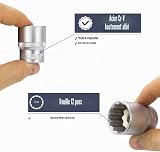16-Piece XZN Torx Inch Multi-Tooth Nuts 8-24 mm 12-Point Socket Spanner Nut Set Socket Outer - 4