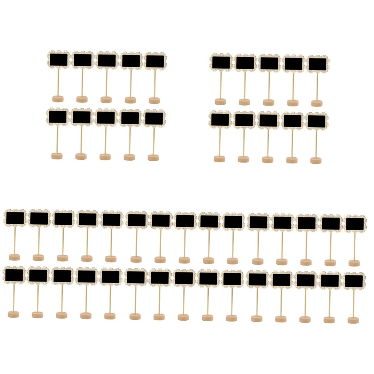 Operitacx 5 Sätze Write Board Bescherung Zeichenheft Notizzettel Decor Ort Heimbüro Hochzeit Mini-tafelschilder Erste Brettdekoration Tafeldekor Diy-tafel Heimdekoration Hölzern 10 Stück * 5