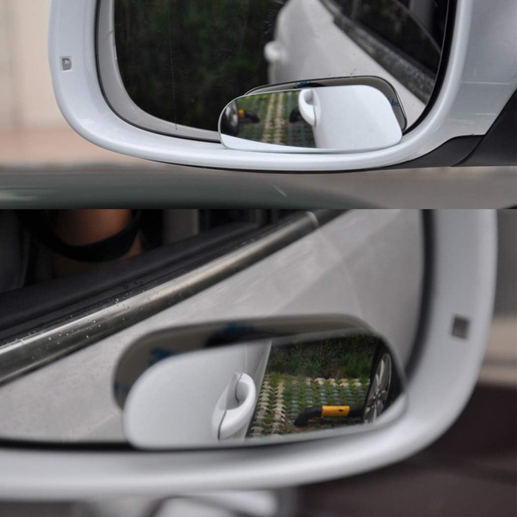 Set of 2,Universal Square Car Wide Angle Convex Rear View Mirror Blind Spot Mirrors with 3M Tape for any Vehicles Auto
