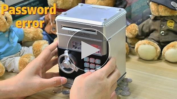 Amazon.com : Cabhuti Piggy Bank Electronic Mini ATM for Kids Toy