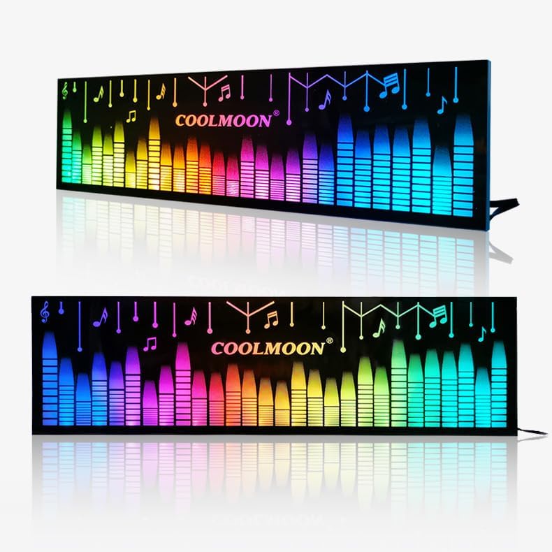 Universal RGB Light Board Power Warehouse Decoration Chassis Light Board Chassis Lighting Side Panel for Computer Cases with Remote Control Small 4Pin (Musical)