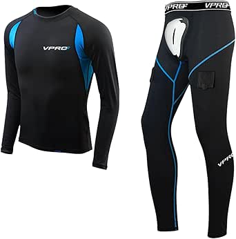 VPRO Hockey Compression Shirt & Pants With Athletic Cup & Sock Tabs For Men & Boys - View #2