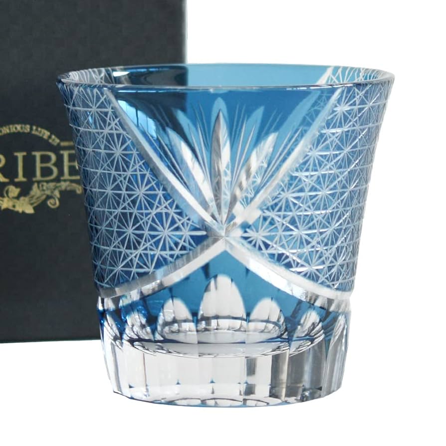 オールド・バカラ 青色被せ装飾 蓋物 小物入れ ブルー ボンボニエール 切子 M-3067-2BP 花籠文様 ミニオールド ペア ブルー・ピンク – 硝子