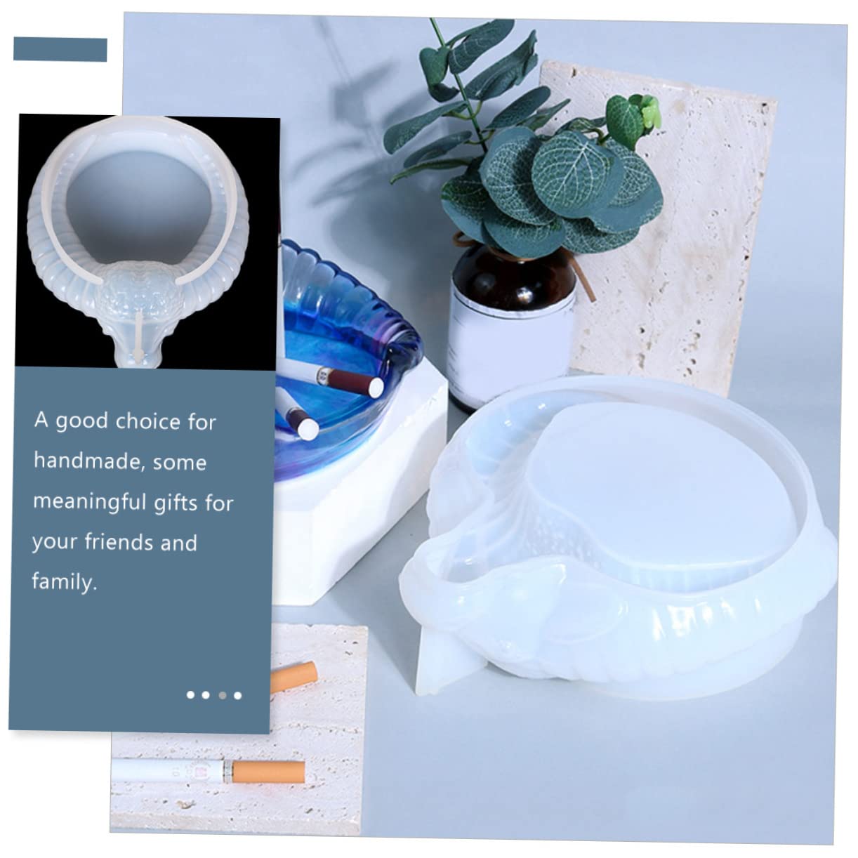 NUOBESTY 2pezzi Stampo Silicone Per Contenitore Forma Di Testa Di Mucca Mold Flessibile Per e Decorazioni Supporto Per Riporre Oggetti Creativo e Riutilizzabile