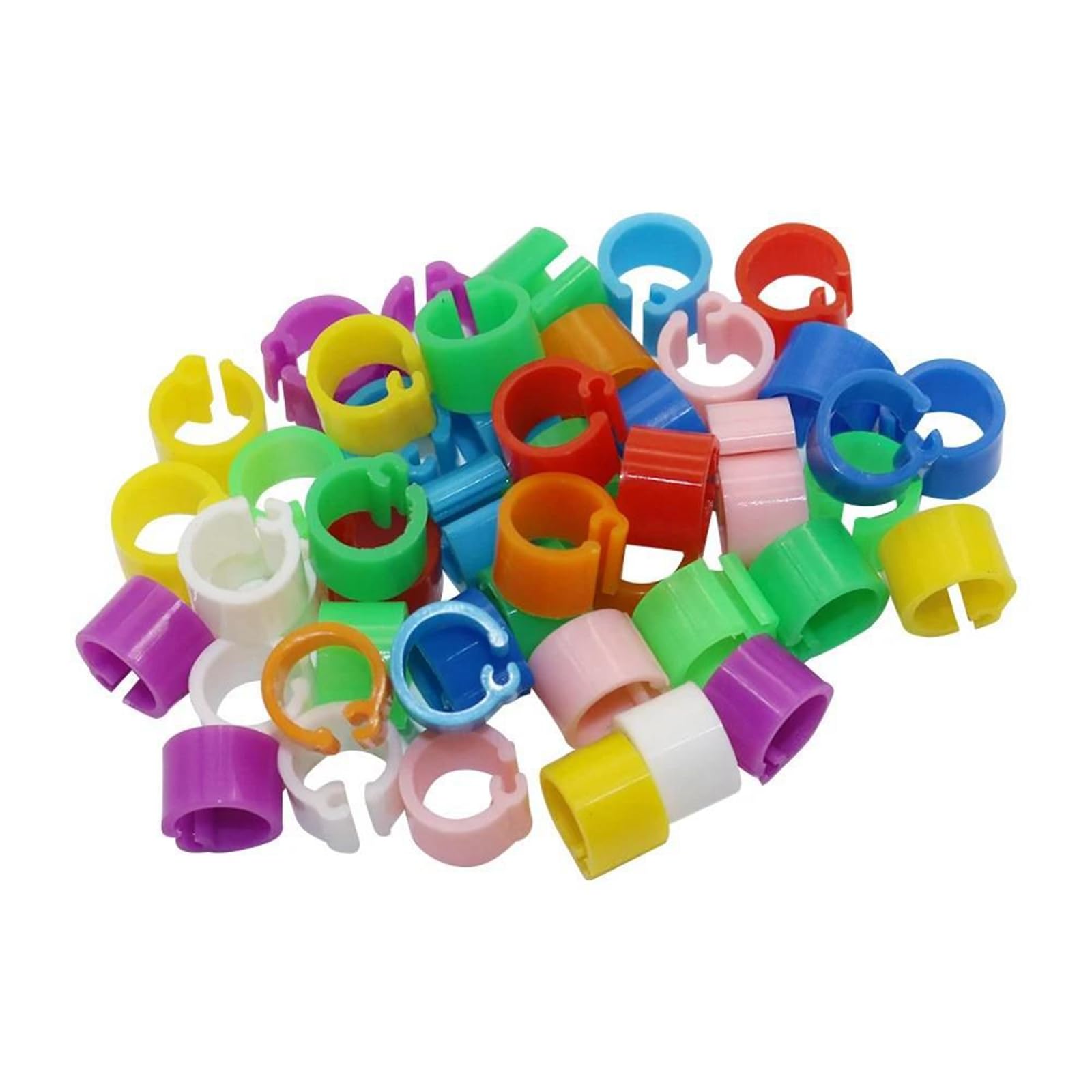 Anillos de plástico para patas de aves 6 mm diámetro interior 7 mm ancho para palomas codornices