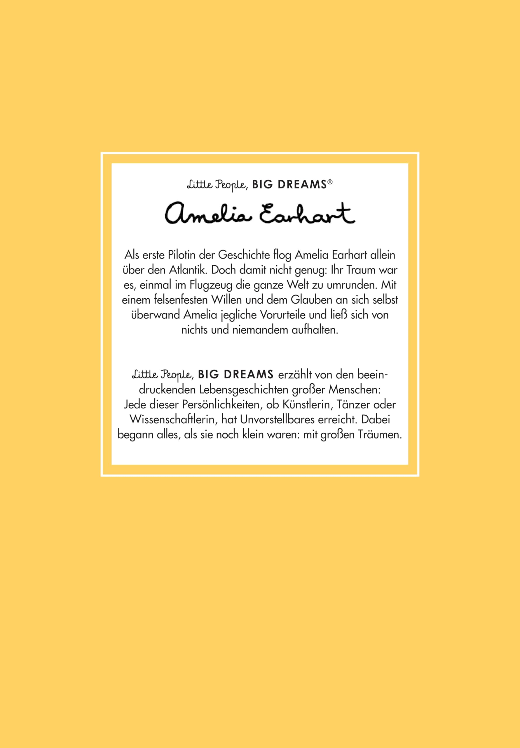 Amelia Earhart – Little People, BIG DREAMS (Deutsche Ausgabe): Kinderbuch ab 4 Jahre