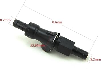 8mm (5/16) Quick Release Fuel Line Coupler Petrol Hose Pipe Connector Shut-Off (1 Male+ 1 Female)