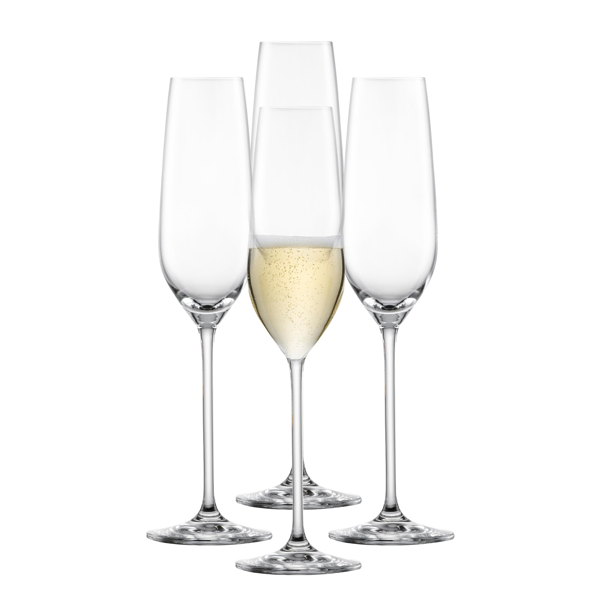 Schott ZWIESEL Champagne Glasses Fortissimo (Set of 4), Elegant Champagne Glasses with Mousse Point, Dishwasher-Safe Tritan Crystal Glasses, Made in Germany (Art. no. 123686)