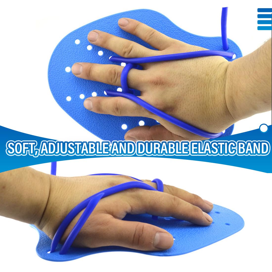 Hand Paddle, Palette per Allenamento al Nuoto in Piscina e in Mare, Pagaia Regolabile Per Nuoto, Palette Per Allenamento Al Nuoto, Per Il Nuoto, Accessori Per l'Allenamento Per Adulti Unisex