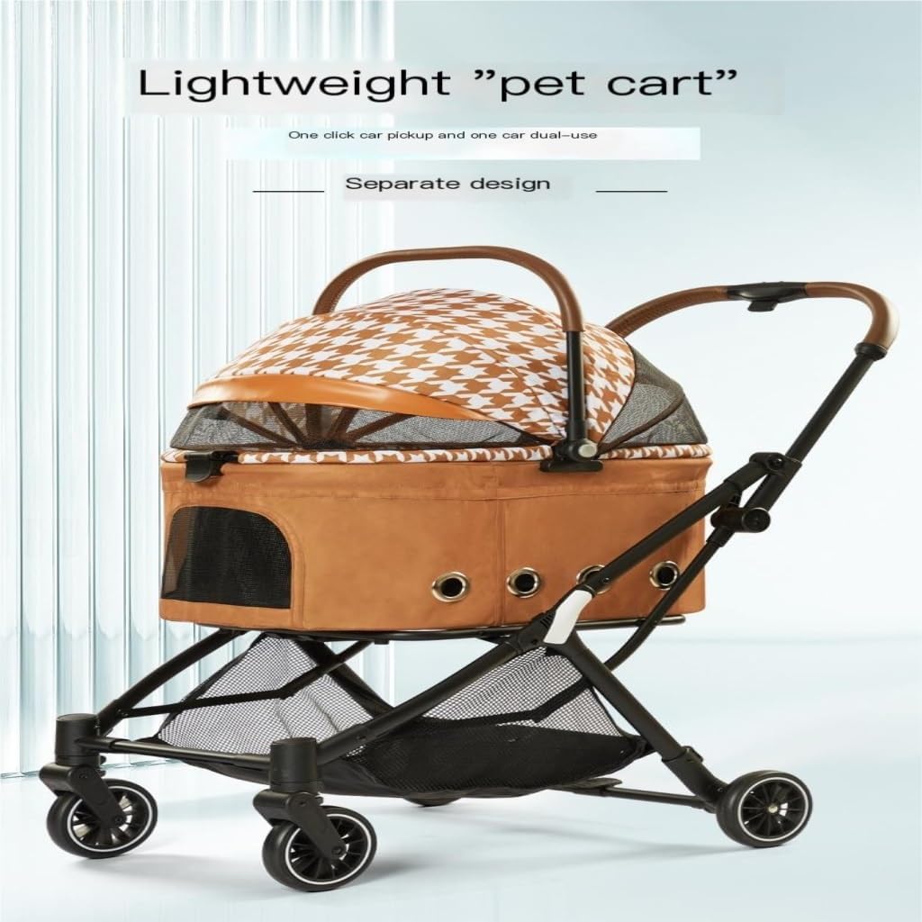 Pet Strollers Outdoor Multifunctional Portable Pet Stroller Large Space Dog Stroller Outdoor Shopping Mall Cat Stroller Pet Stroller Medium