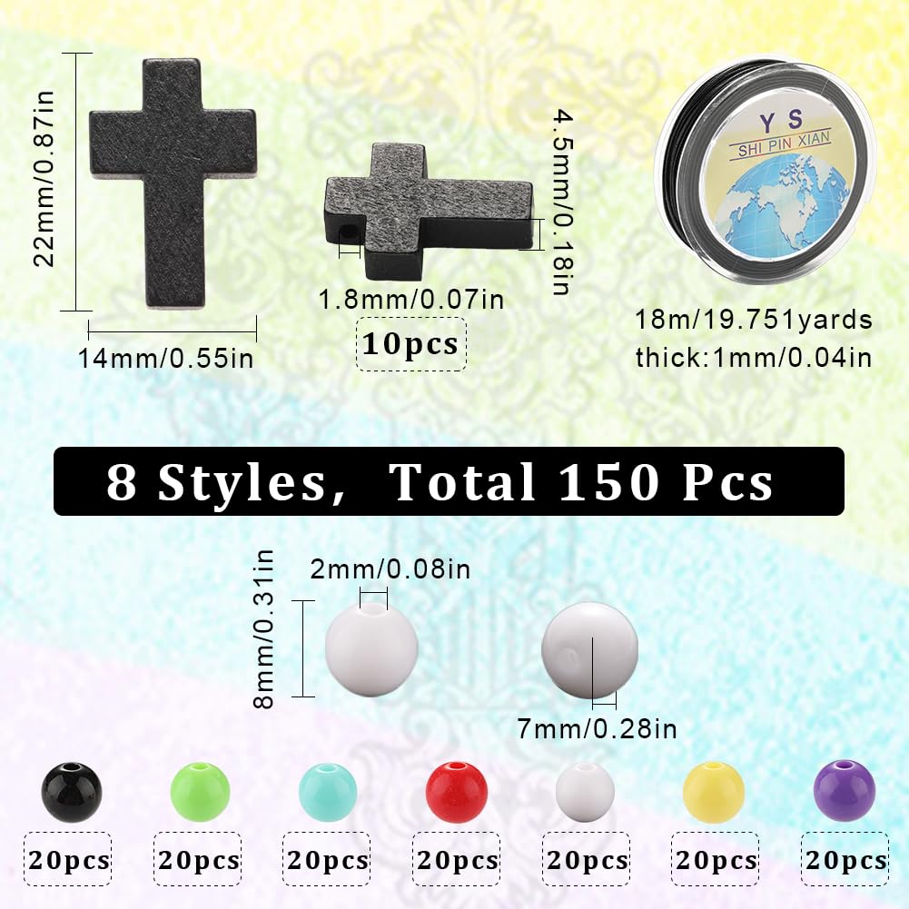 150 Ciondoli A Croce In Acrilico Colorati Per Creare Gioielli, Regalo Significativo Per Ogni Occasione!