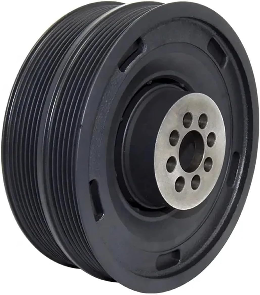 KIRYU 06E105251F Car Engine Crankshaft Belt Pulley 06E105251E Compatible with A6 A7 A8 Q5 Q7 S4 S5 Compatible with VW Compatible with Touareg 3.0 V6 Absorber Auto Parts