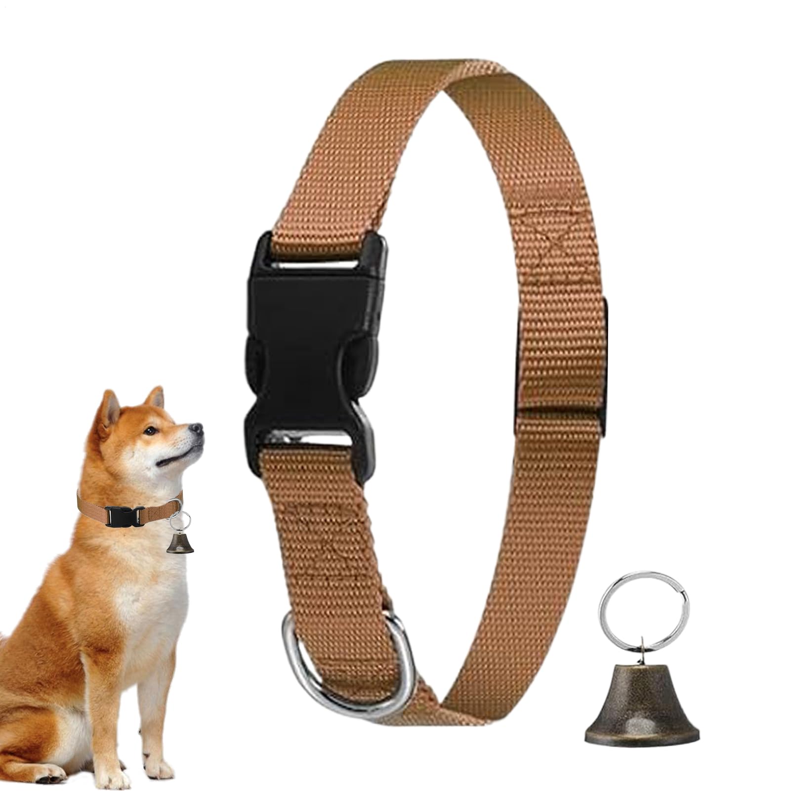 Colliers De Chèvre avec Clochettes, Collier Anti-dérapant Réglable pour Chèvre, Collier Cervical avec Boucle À Détachement Rapide Son Clair Design Anti-Perte pour Animaux De Ferme