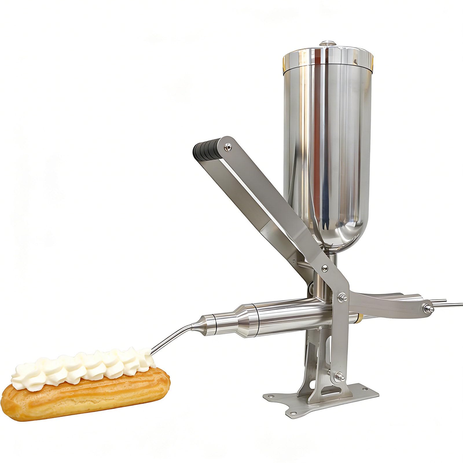Máquina Rellenadora de Churros Manual 5 litros, Inyector Profesional para Crema, Mermelada y Chocolate, Acero Inoxidable con 4 Boquillas, Precisión ±1g Equipamiento para Pastelerías