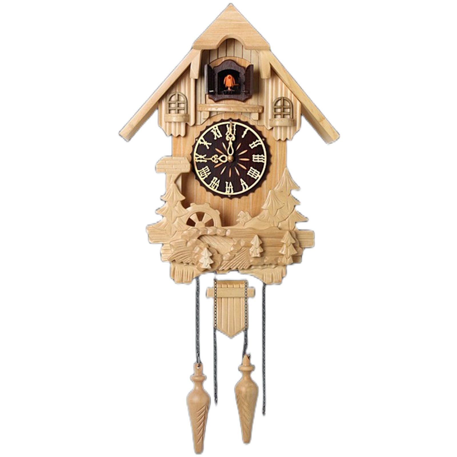 Relojes De Cuco,Reloj De Pared,Madera Maciza De Cuco De La Selva Negra De Relojes De Cuco para Cocina Salón Apartamento Cuco Reloj De Cuco De Tradicional Relojes De Cuco