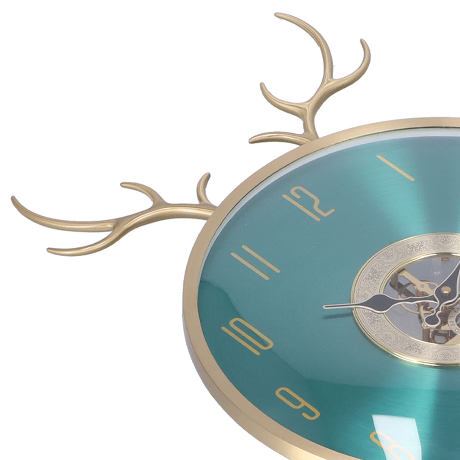 Wanduhr Kupfer Hirschkopf Pendel 18,5 X 13,4 Zoll (JY-81026I grün)