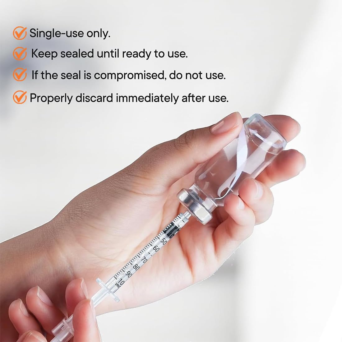 10 Stück 1 ml/cc Kunststoff Mehrzweck-Messwerkzeuge 30G/8mm Plastiktube, insulinspritzen 1ml mit nadel, spritze mit nadel, einwegspritzen, diabetes spritzen mit nadel, Einzeln Verpackt