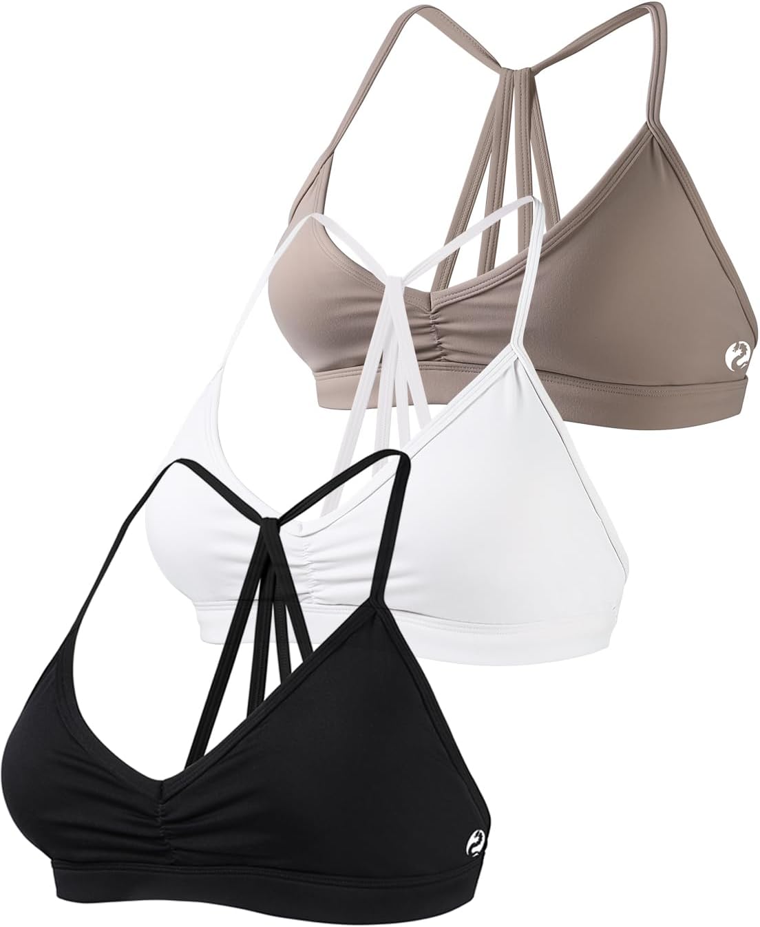 AUROLA Mercury Workout Sports Bras Women Athletic Removable Padded Backless Strapy Minimal Crop Top