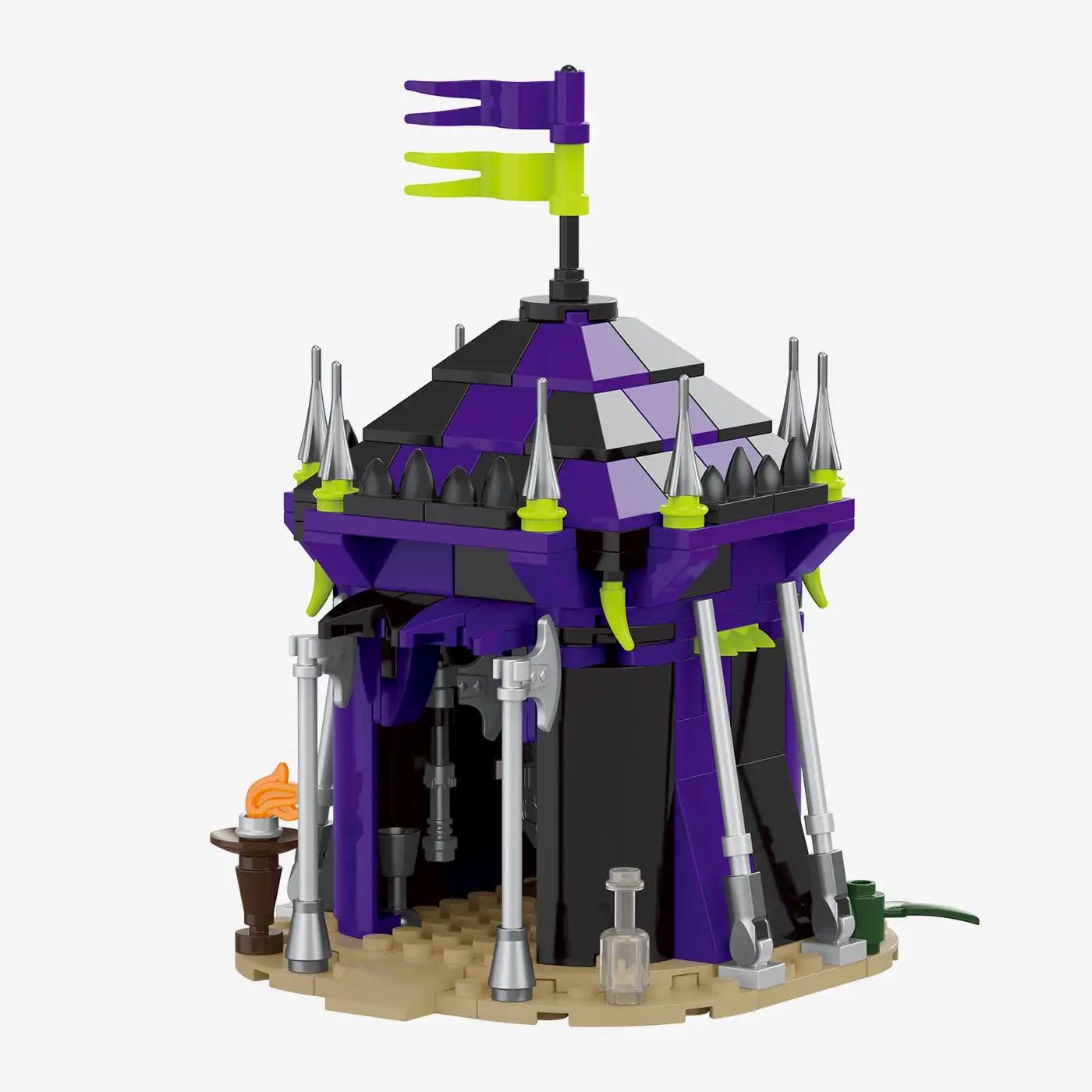 BlueBrixx Burg Bärenfels Ritterturnier, 953 Klemmbausteine, Minifiguren