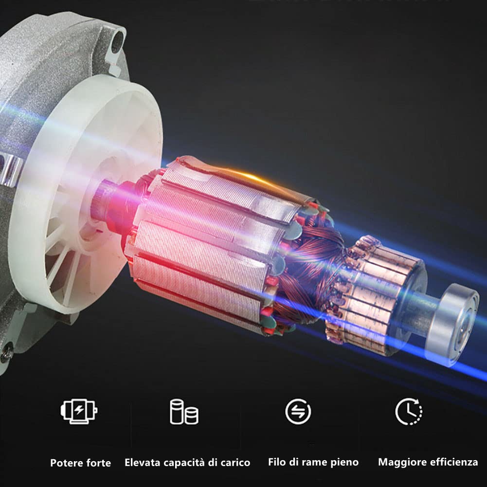 Frullatore Elettrico Per Cemento E Malta 2600W – Miscelatore A 6 Velocità Con Impastatore Da 120 Mm, Per Vernici, Malte, Resine, Collegamento M14, 230V
