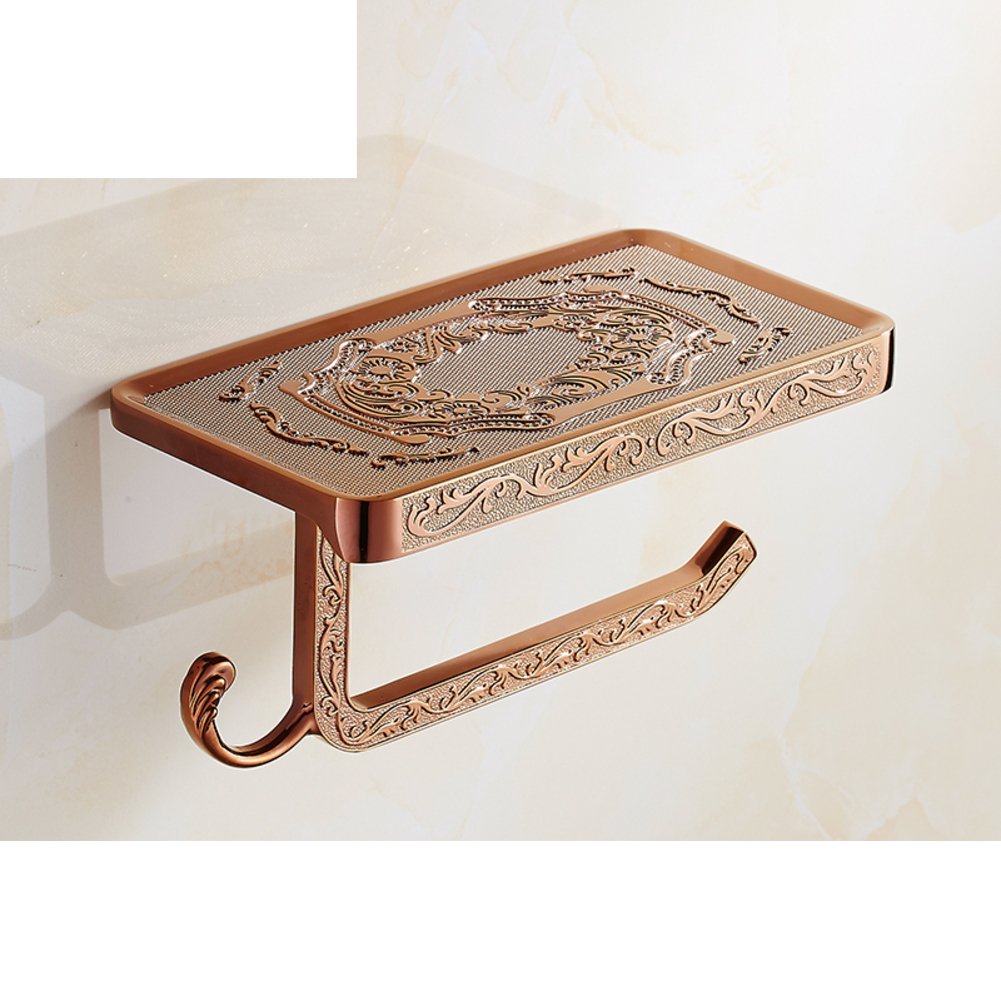 Tissues Holder/Rustic Toilet Paper Holder/Mobile Bathroom Stainless Steel Tissue Box/Copper Toilet Toilet Paper Box/European Toilet roll Holder-D