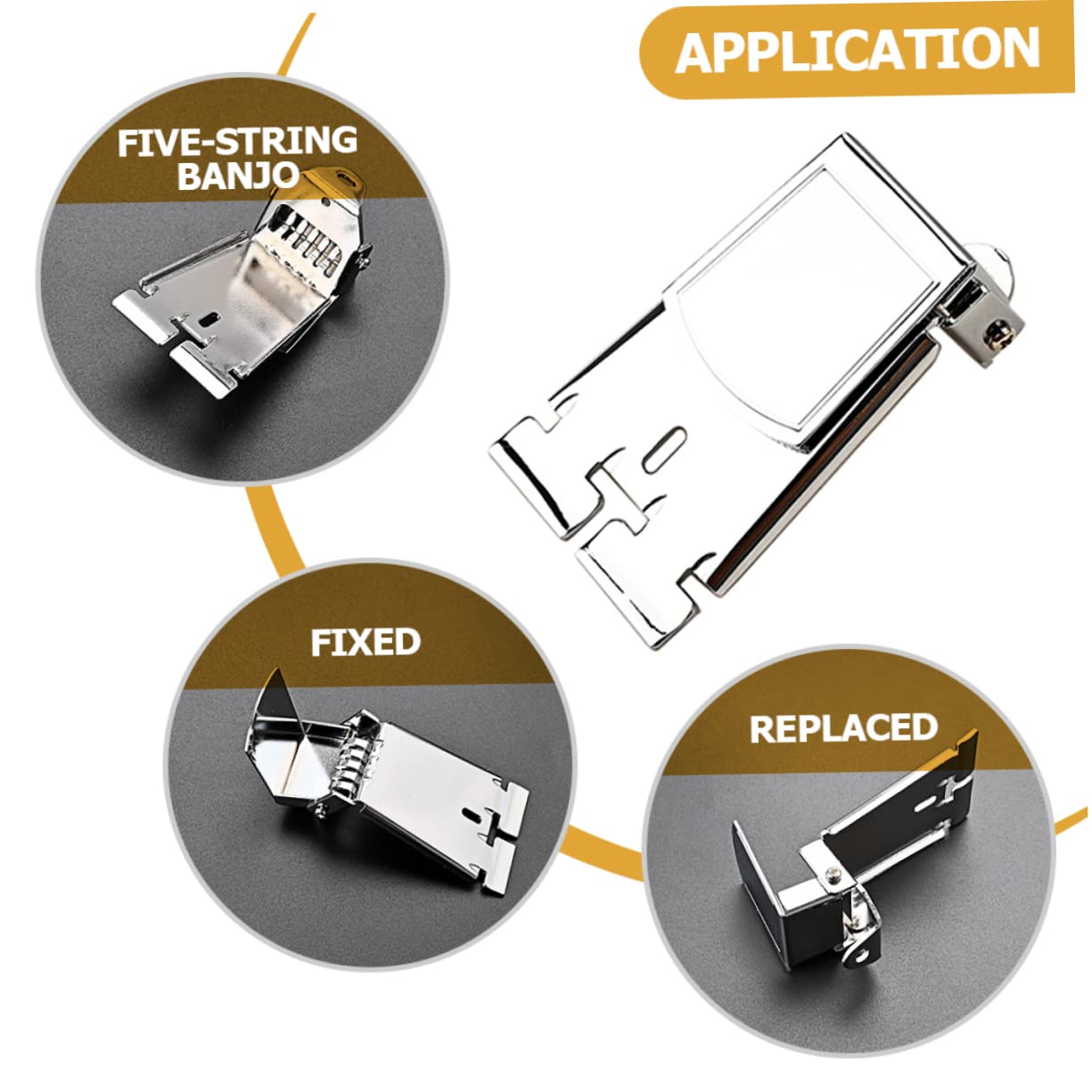 Toyvian 3stücke Banjo Tailpiece Metall Saitiger Verchromter Ersatz Für Banjo-gitarre Installieren Zubehör Für Musiker