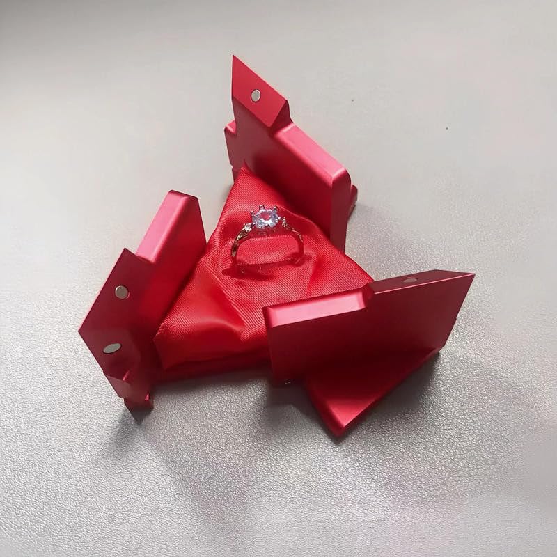 Boîte à bagues mécanique en métal pour demande en mariage originale - 5