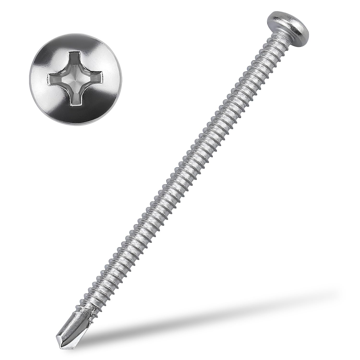10x1 Stainless Steel Self Drilling Screws - 100 Pack -11