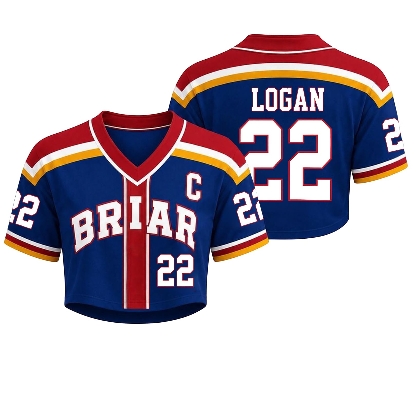 Off Campus Hockey Jersey Women Graham 44 & Logan 22 & Tucker 46 & Dean 66 Briar U Hockey Shirts Short Sleeve Briar University Shirts Sports Y2K Crop Tops Off Campus Merch for Fans