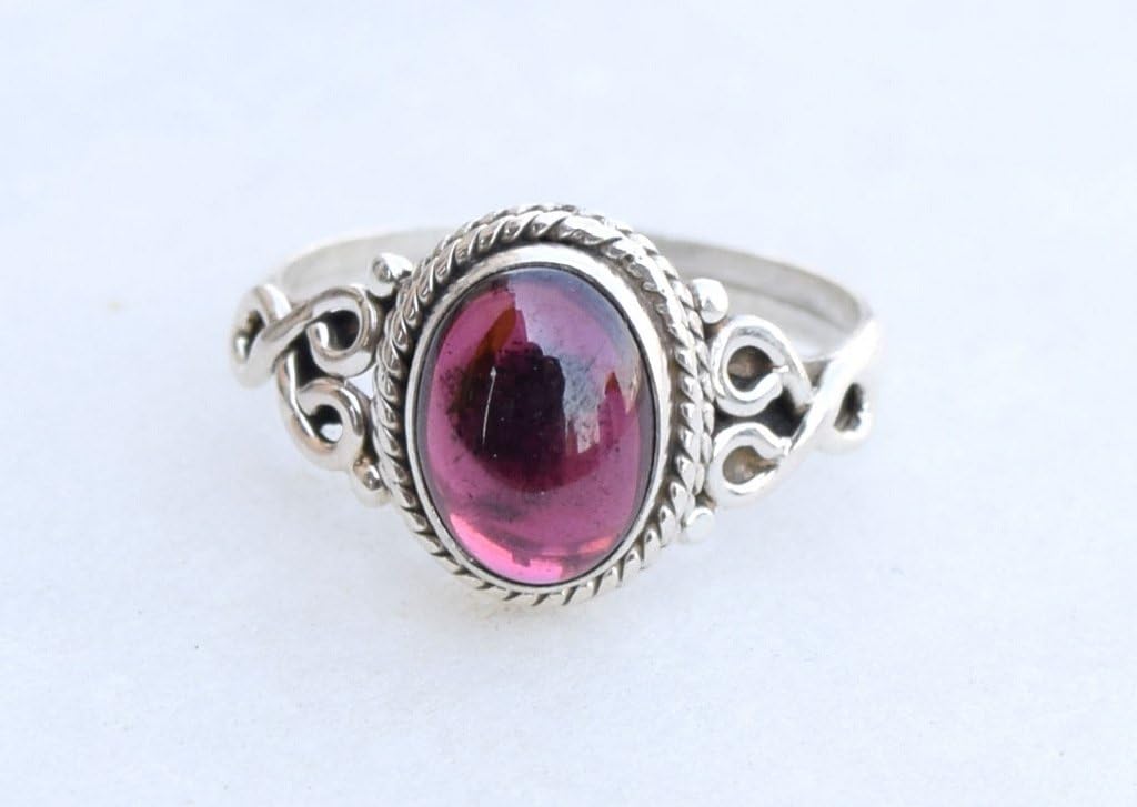 Avicrafts Garnet Stone Ring 925 Sterling Silver Statement Ring For Women Handmade Gemstone Christmas Jewellery Gift For Her - Image 5